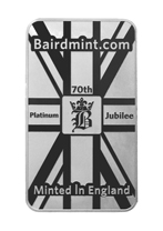 1oz Platinum Queen's Jubilee bar